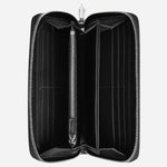 Inside of the Black Soft Leather Zip Around 12CC Wallet.