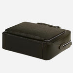 Base view of the Sfumato Khaki Corteccia Leather Briefcase.