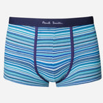 The blue pair from the Men's 3-Pack of Colourful Mixed 'Signature Stripe' Boxer Briefs.