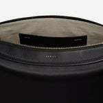 Inside the Westwell Lane Black Leather Large Zip Top Shoulder Bag.
