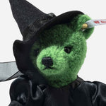 Face close-up of the Limited Edition Green Wicked Witch of the West™ Elphaba Teddy Bear 18 cm.