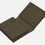 Top inside view of the Extreme 3.0 Khaki Leather 4CC Card Holder.