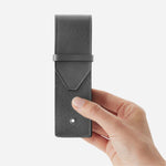 The Sartorial Forged Iron Grey Leather Two Pen Pouch by Montblanc.