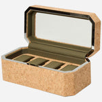 The Cortiça 4 Piece Watch Box in Natural Portuguese Cork by WOLF.