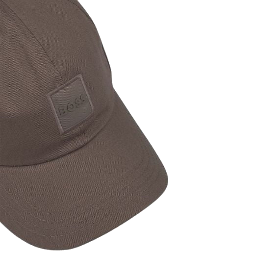 Derrel Brown Cotton Cap with Embroidered Patch Logo