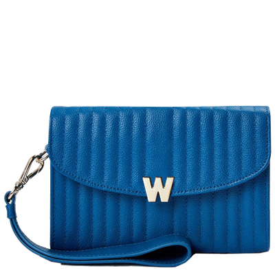 wolf 1834 marine blue mimi cross body bag with wristlet