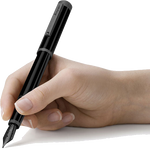 montegrappa zero ultra black fountain pen in hand