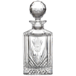 This Scottish Thistle 80cl Square Spirit Decanter has been designed by Royal Scot Crystal.