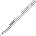 This is the Yard-O-Led Viceroy Standard Polished Silver Plain Fountain Pen.