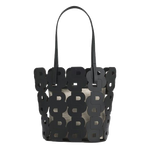 This BOSS Double 'B' Monogram Black Leather Tote Bag & Pouch is made with cowhide leather that is tanned in black.