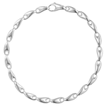 Sterling Silver Reflect Slim Chain Bracelet designed by Georg Jensen.