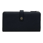 Radley's Larkswood Bifold Matinee Ink Leather Large Purse is made with cowhide leather that has a soft grain texture.