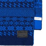 paul smith navy fair isle lambswool scarf detal