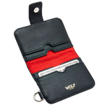 wolf 1834 black mimi credit card holder with wristlet inside