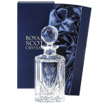 This Scottish Thistle 80cl Square Spirit Decanter will be presented inside a Royal Scot Crystal gift box.