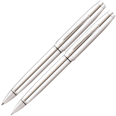 cross coventry chrome pen pencil set