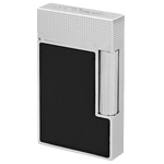 This Matt Black Lacquer & Platinum Ligne 2 Cling Lighter is made by S.T. Dupont Paris.