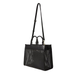 boss sandy woven black tote bag1