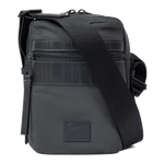 This Paul Smith Men's Slate Grey 'Shadow Stripe' Trim Flight Bag is made out of polyamide with leather trims.