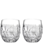 These Scottish Thistle 2 x 25cl Barrel Tumblers have been designed by Royal Scot Crystal.