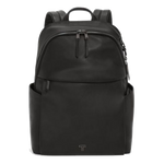 TUMI's Voyageur Black Leather Raina Backpack is made with black leather and gunmetal trims to add a sleek finish.
