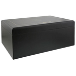 This S.T. Dupont Paris Black Premium Cigar Club Medium Humidor features a lacquer external coating.