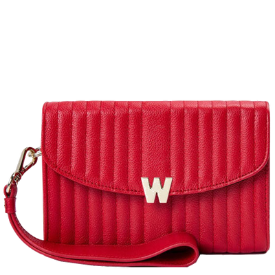 wolf 1834 red mimi cross body bag with wristlet