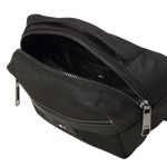 3 ray black fabric zipped bumbag with signature trims 50541468 01 001