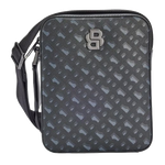 This BOSS Icon Monogram Leather Cross Body Bag has a polished gunmetal logo on the front with the Double B emblem.