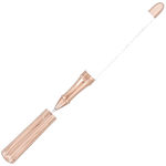 This S.T. Dupont Liberté White Lacquer & Rose Gold Rollerball Pen has been crafted out of brass.