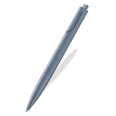LAMY's Noto Light Blue Ballpoint Pen is made out of plastic with a matching cone and clip.
