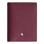 Montblanc's Sartorial Cassis Leather 4CC Business Card Holder is made from cowhide leather.