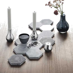 georg jensen cafu stainless steel small candle holders lifestyle