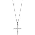 The Georg Jensen cross pendant hangs from a 45 cm anchor chain.