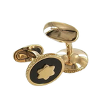 These are the Montblanc Black Onyx and Au750 Red Gold Meisterstück Cufflinks.