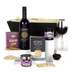 Wine and Pate Luxury Hamper with Miller's Harvest Crackers and a Gift Basket.