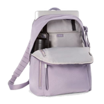 You can fit a small laptop in the padded compartment of this TUMI Voyageur Halsey Lavender Backpack.
