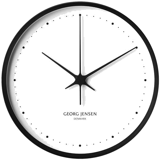 georg jensen black and white 30cm wall clock