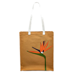 2 radley birds of paradise pecan brown medium open top canvas tote bag 111364