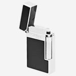 s t dupont paris black lacquer palladium le grand cling lighter open