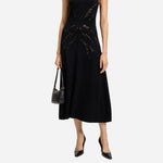 The Black Leather Numah Minibag with Double 'B' Monogram Charm by BOSS.