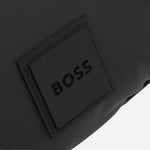 The BOSS logo on a patch on the front of the Oryo Black Holdall with Logo Patch.