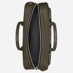 Inside the Sfumato Khaki Corteccia Leather Briefcase.