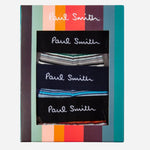The gift box for the Men's 3-Pack of Colourful Mixed 'Signature Stripe' Boxer Briefs.