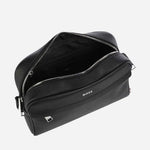 Inside the Zair Black Faux Leather Squared Cross Body Bag.