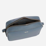 Inside the Blue-Grey Leather Lenah Cross Body Bag.