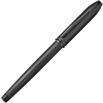 cross matte black townsend micro knurl fountain pen cap on