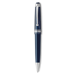 This Montblanc Meisterstück The Origin Collection Midsize Blue Ballpoint Pen has a gorgeous dark blue barrel with platinum coating.