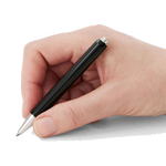 montblanc black heritage baby ballpoint pen in hnad