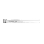 Montblanc's Great Characters Homage To The Great Gatsby Tie Clip has the Montblanc brand name engraved on the front.